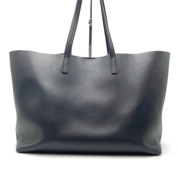 Authentic Saint Laurent Logo Ysl Charm Shoulder Tote Bag With Pouch - Picture 3 of 11